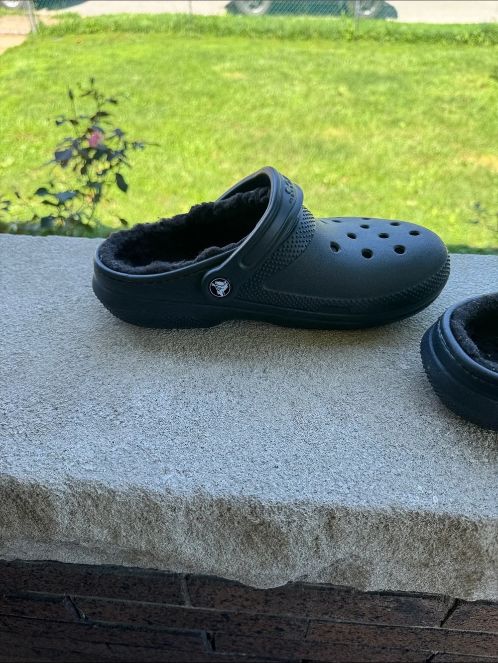 Fleece lined crocs size 7
